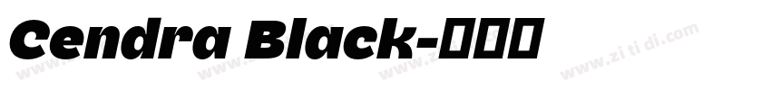Cendra Black字体转换